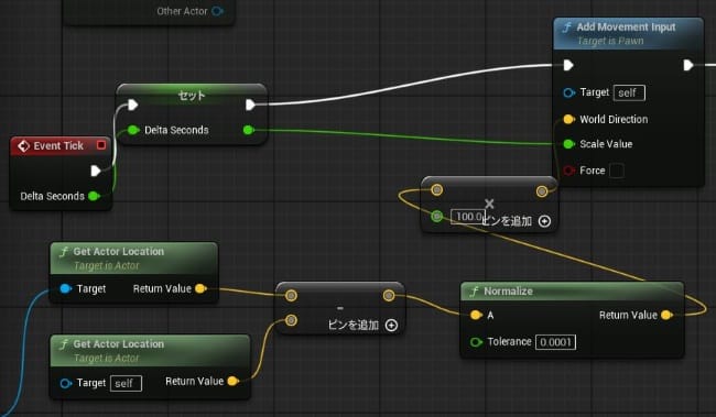 UE5のAdd Movement Input